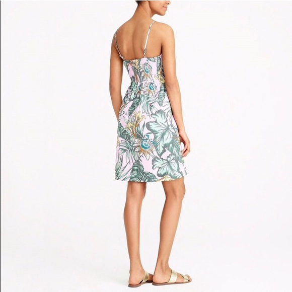J. Crew Tropical Floral Dress Size Medium - Picture 2 of 8